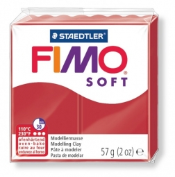Fimo klei soft kerst rood. nr. 2.