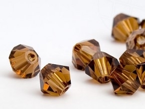 Bicone 4 mm Smoked Topaz.(220) 144 stuks.