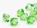 Bicone 6 mm Peridot.(214) 72 stuks.