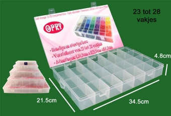 Opbergbox hobby 34,5 x 21,5 cm. 4,8 cm hoog.