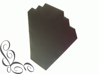Display ketting hals inklapbaar zwart. 30 cm.