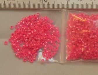 Rocailles 2mm roze. 450 gram.