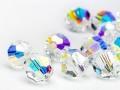 Swarovski kraal rond 4 mm Crystal AB. (001ab) 18 stuks.