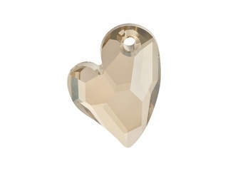 Swarovski hart 6261. Crystal golden shadow.