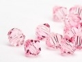 Bicone 8 mm Light rose.(223) 36 stuks.