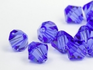 Bicone 6 mm Sapphire. (206) 72 stuks.