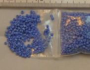 Rocailles 2mm blauw. 450 gram.