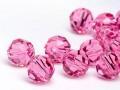 Swarovski kraal rond 6 mm Rose. (209) 18 stuks.